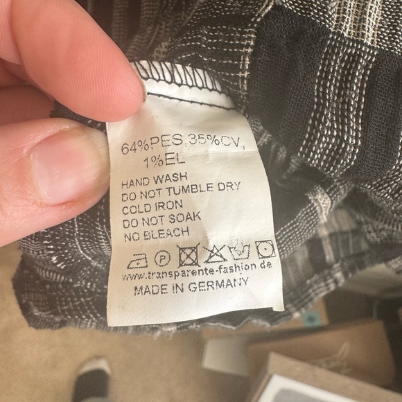 Transparente black plaid long sleeve flowy tunic top size XL - Picture 6 of 6